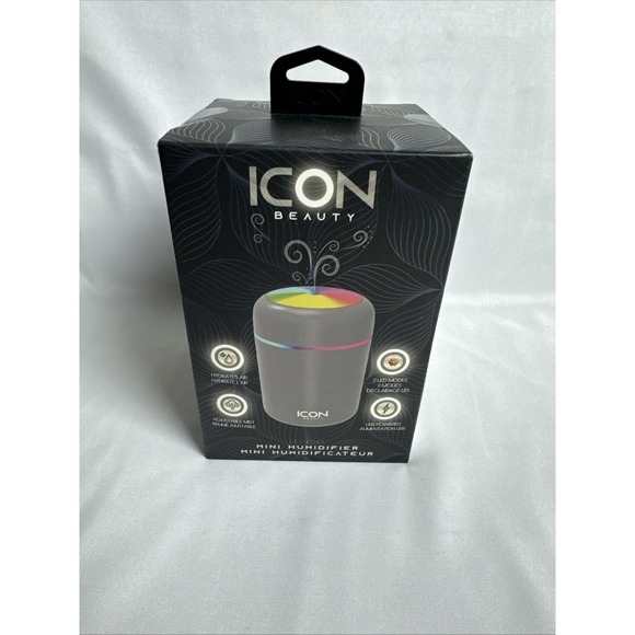 Icon Beauty Other - Icon Beauty Mini USB Humidifier LED Light Adjustable Cool Mist Rechargeable Desk